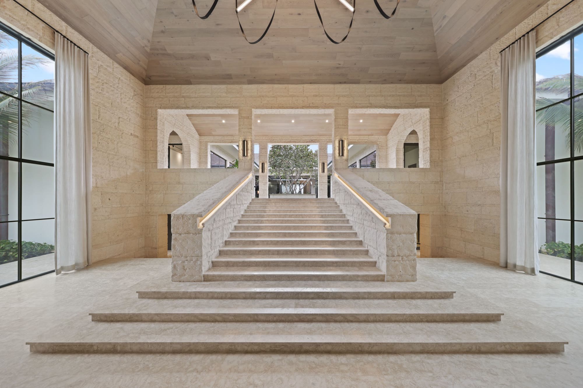 A finished stair hall